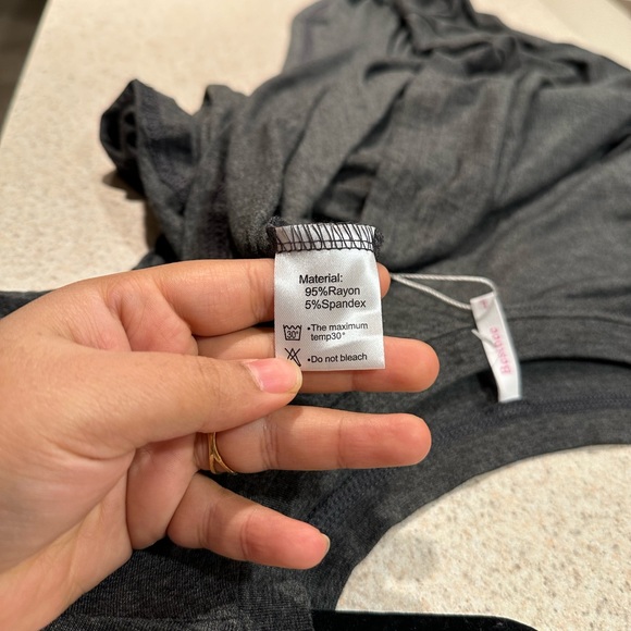 Bestbee Long Sleeve Soft Fabric Stretchy Comfortable Grey Knits Tee Blouse - Picture 7 of 7